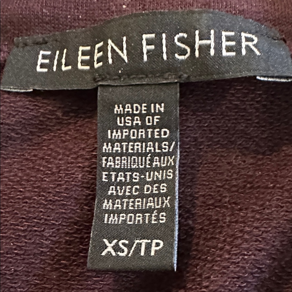 Eileen Fisher Deep Purple Knit Top XS